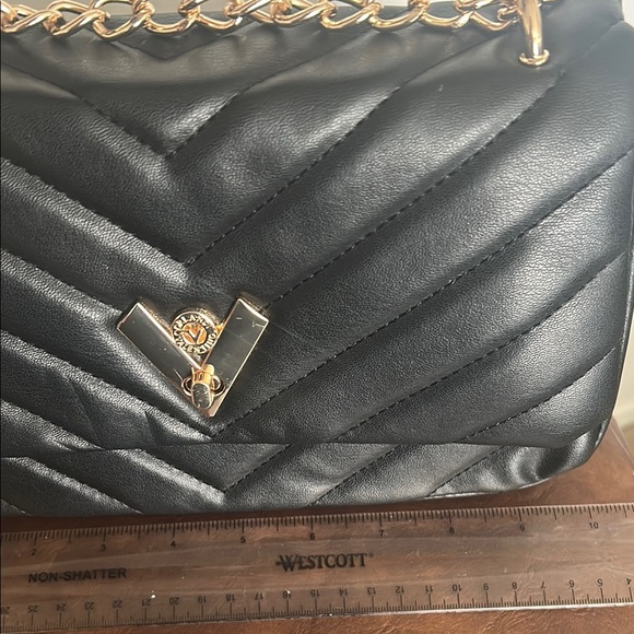 Valentino Orlandi Black Vegan Leather Shoulder Bag. NWT - Picture 7 of 9